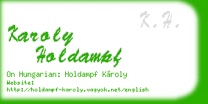 karoly holdampf business card